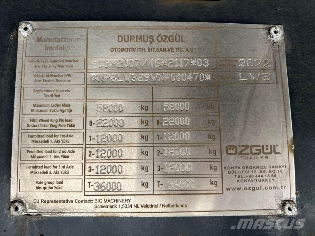 Ozgul LW3 EU 1SS Puoliperävaunulavetit