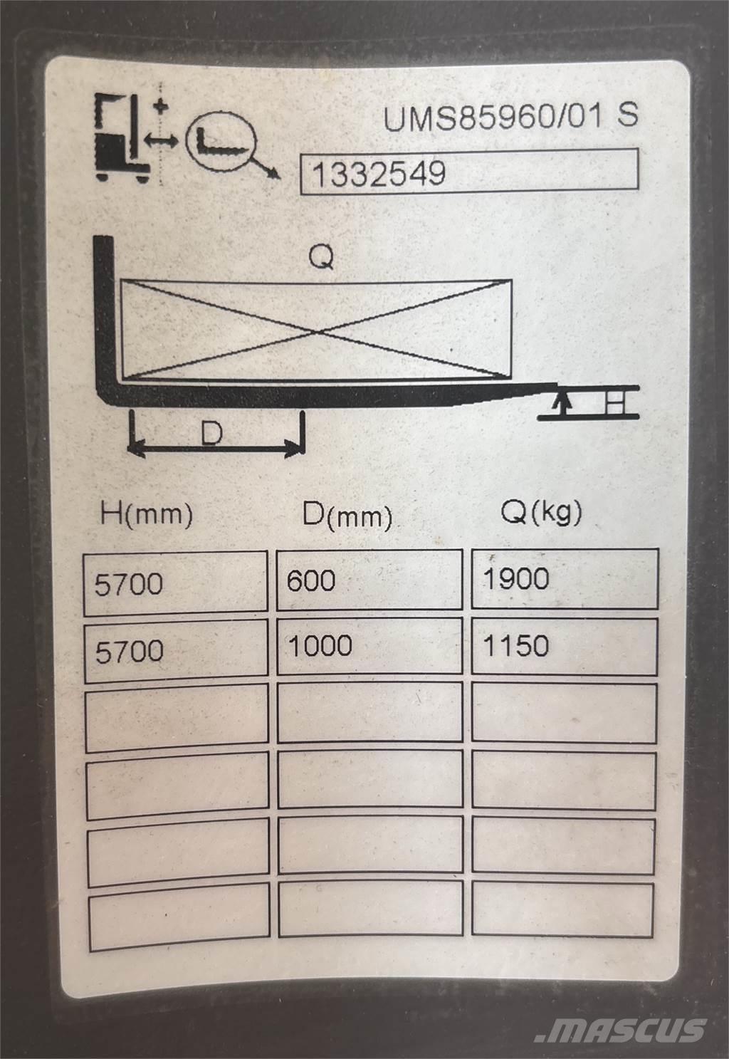 Atlet UMS200 Työntömastotrukit