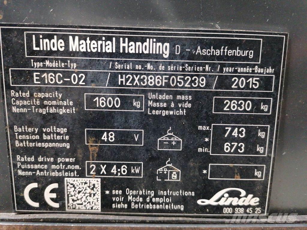 Linde E16C-02 Sähkötrukit