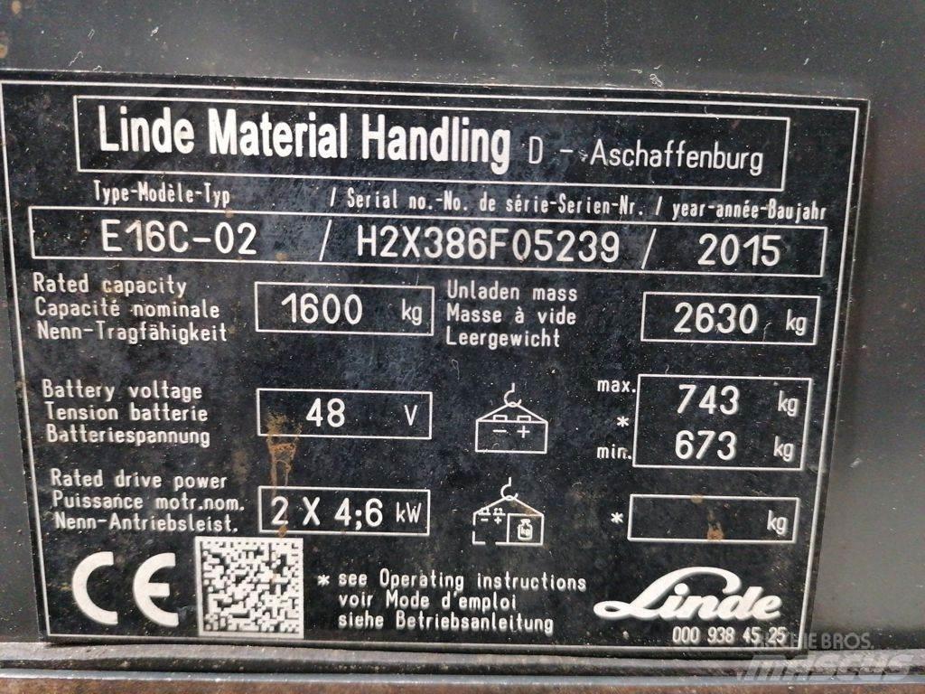 Linde E16C-02 Sähkötrukit