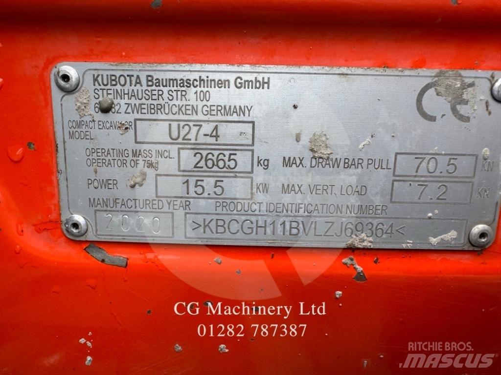 Kubota U 27-4 Minikaivukoneet < 7t