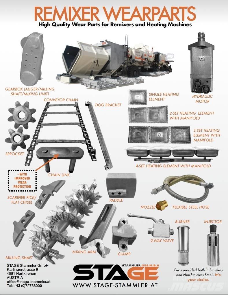 Wirtgen RX4500 Asfalttikoneiden varusteet