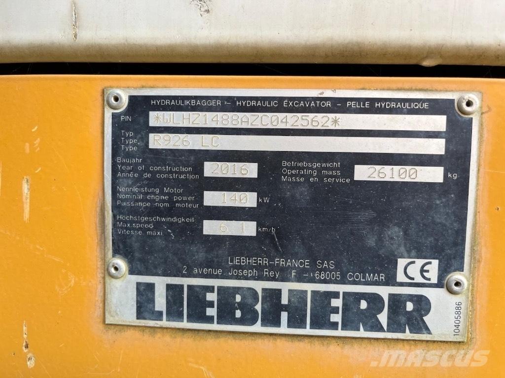 Liebherr 926 Telakaivukoneet