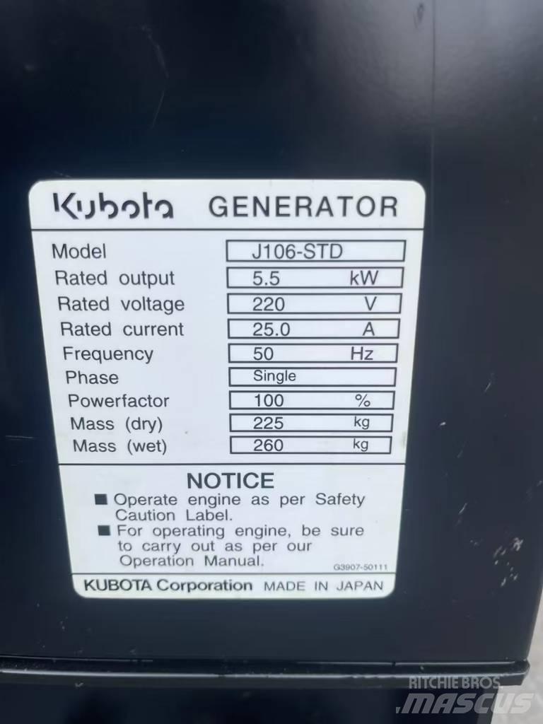 Kubota J106 Dieselgeneraattorit