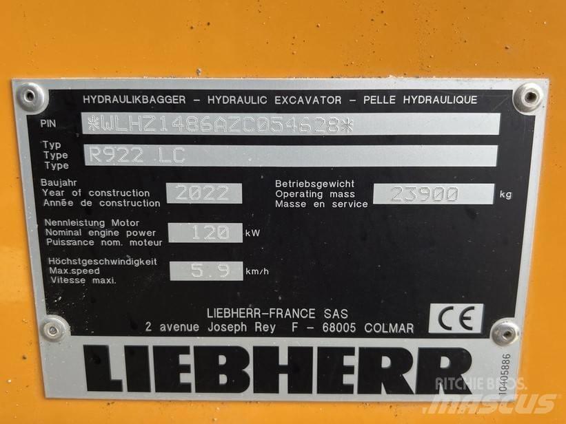 Liebherr R922 LC Telakaivukoneet