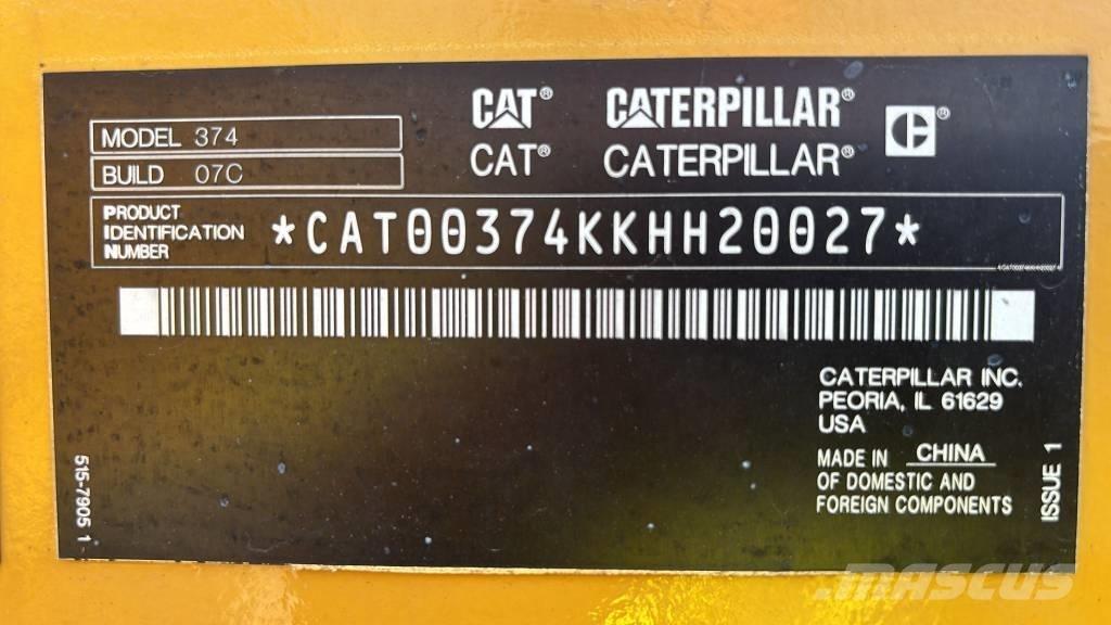CAT 374 Telakaivukoneet