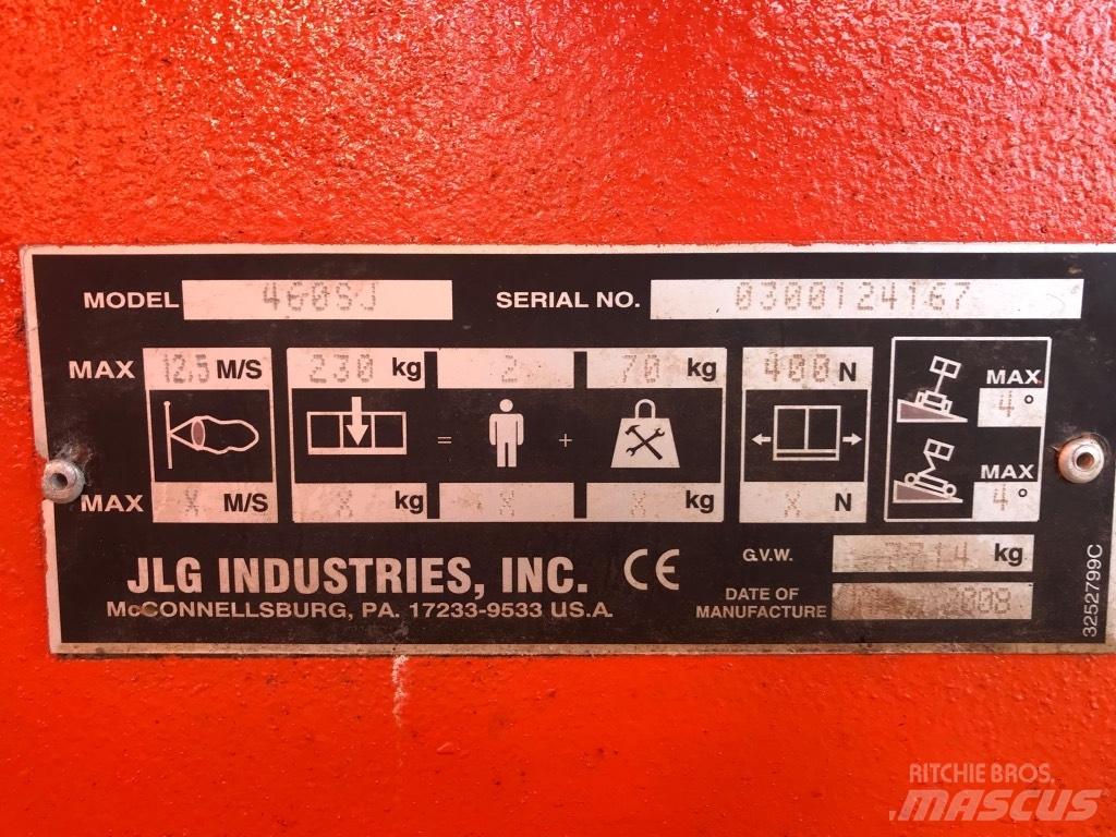 JLG 460 SJ Teleskooppipuominostimet