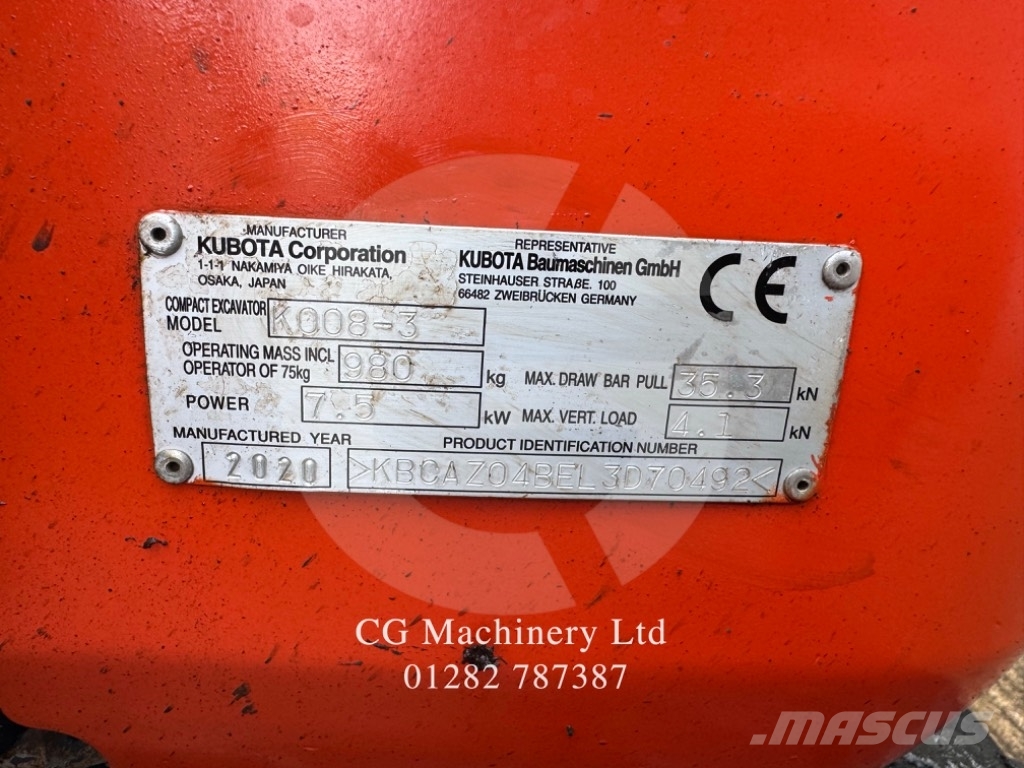 Produktbild von Bolzen RA02166620 Für Kubota Minibagger K008-3, K008-5 Und U10-3 – Ersatzteil