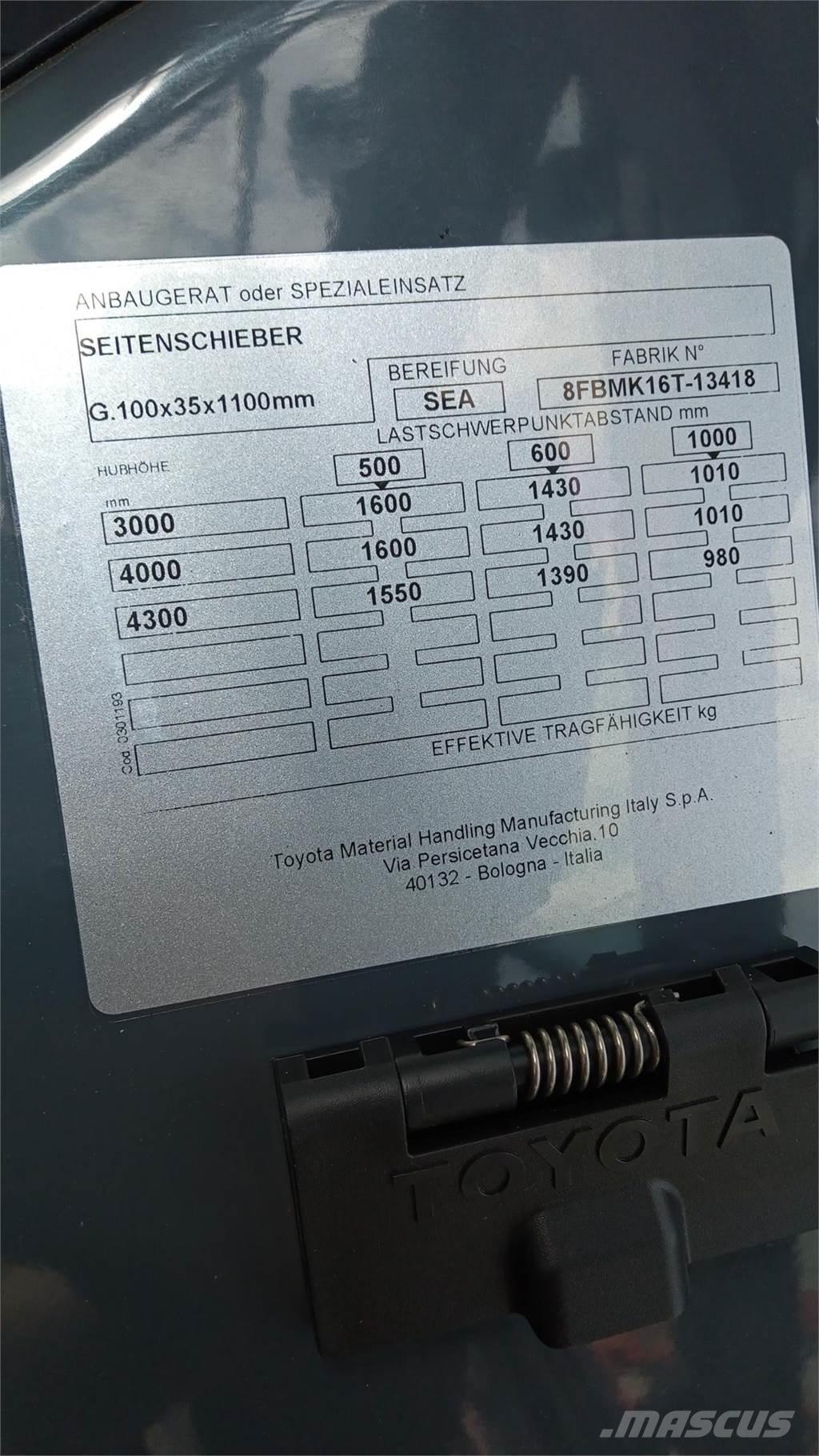Toyota 8FBMK16T Sähkötrukit