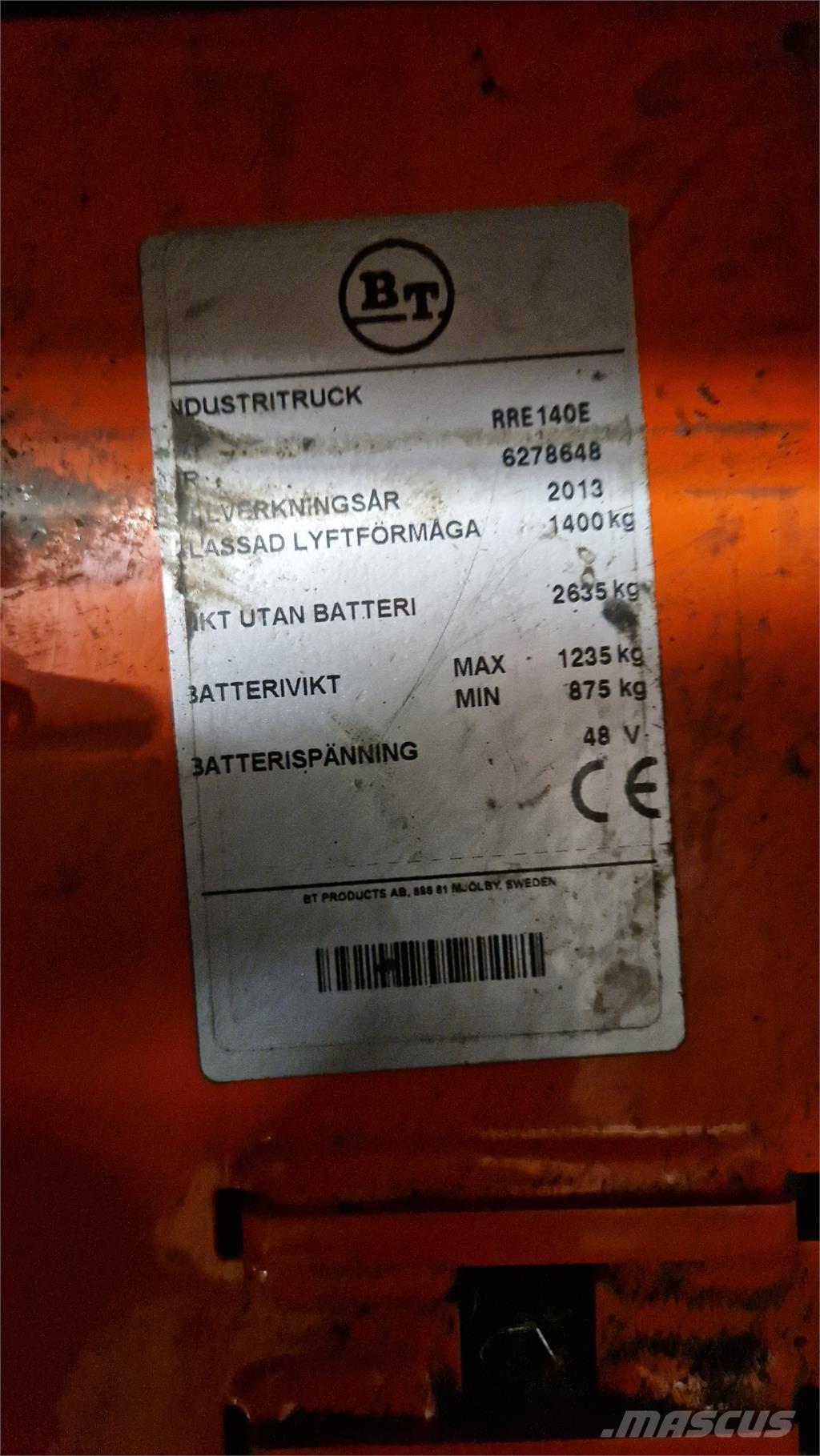 BT RRE140E Työntömastotrukit