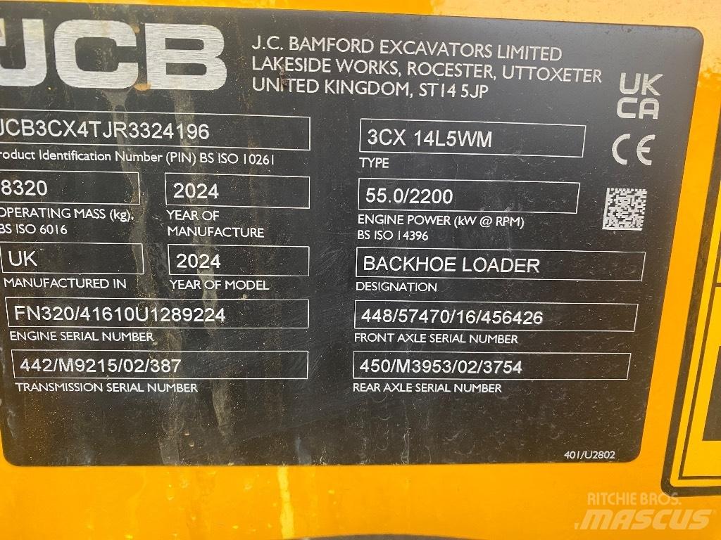 JCB 3 CX 14 Kaivurikuormaajat