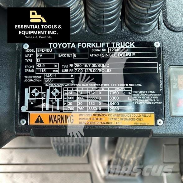 Toyota 8FD40U Dieseltrukit