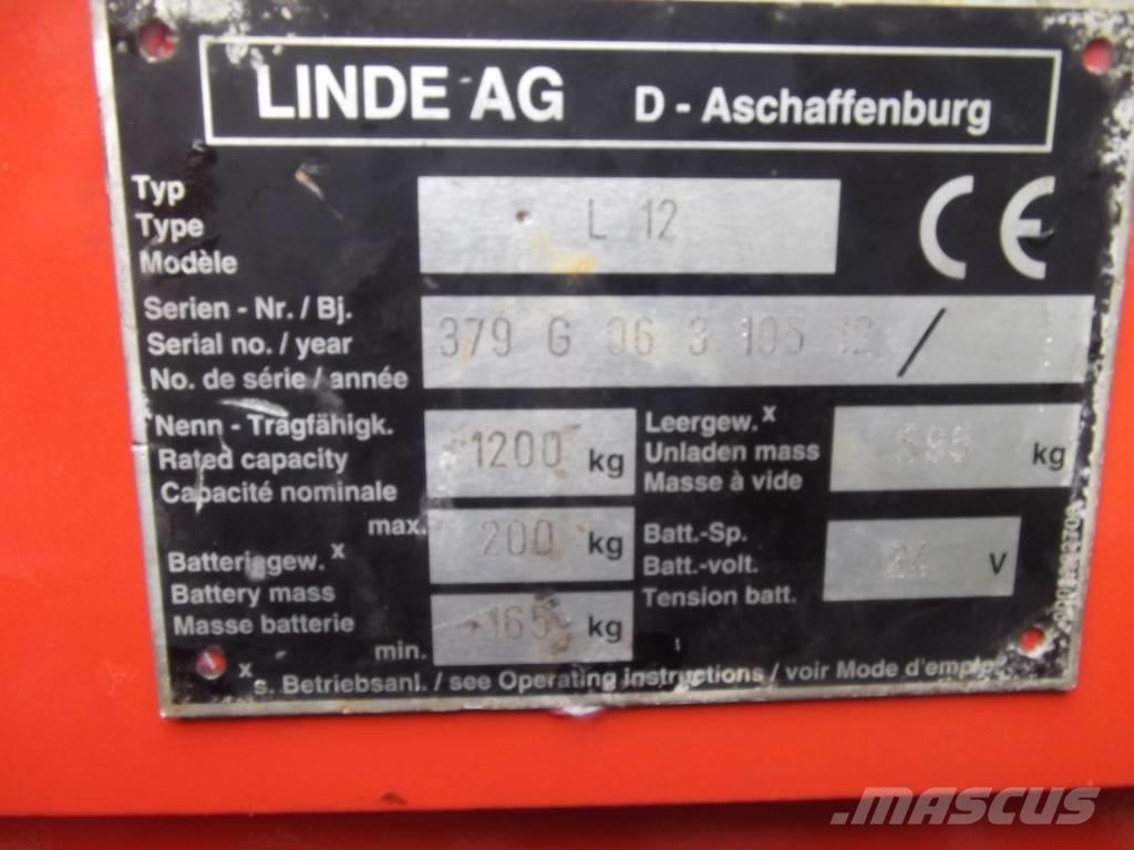 Linde L12 /379/ V-2097 Ajettavat pinoamisvaunut