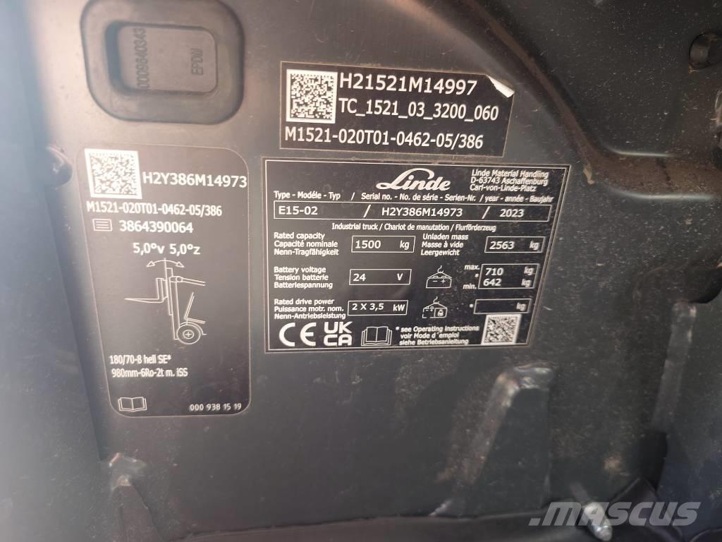 Linde E15/386-02 Sähkötrukit