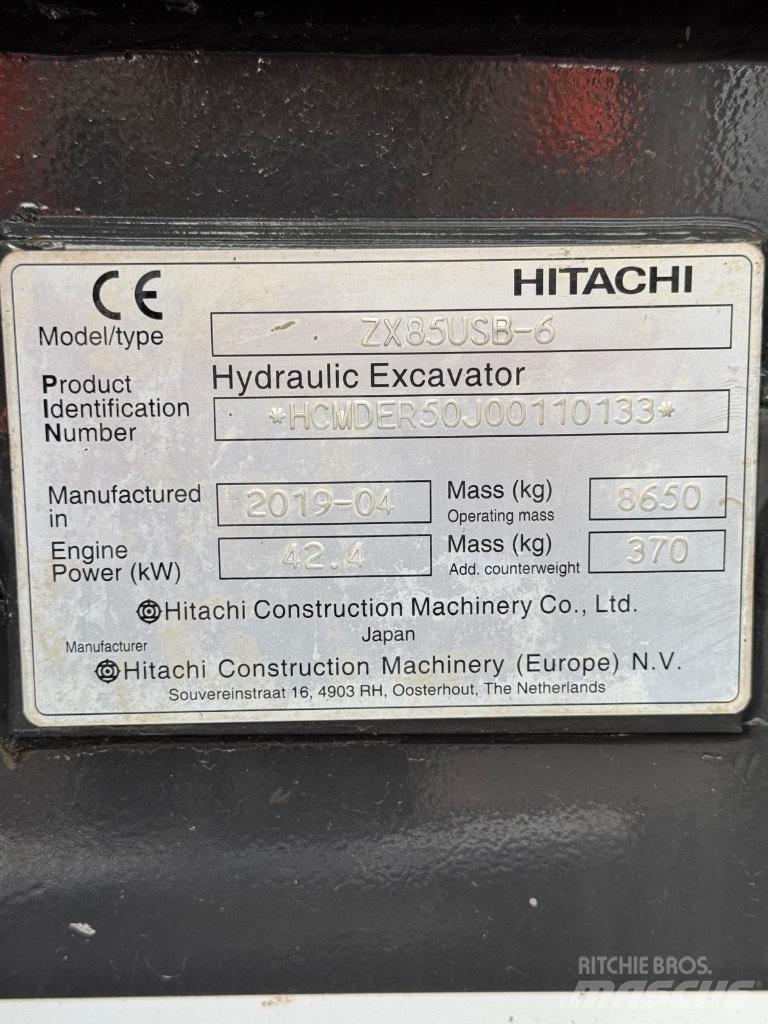 Hitachi ZX 85 US B-6 Midikaivukoneet 7t - 12t