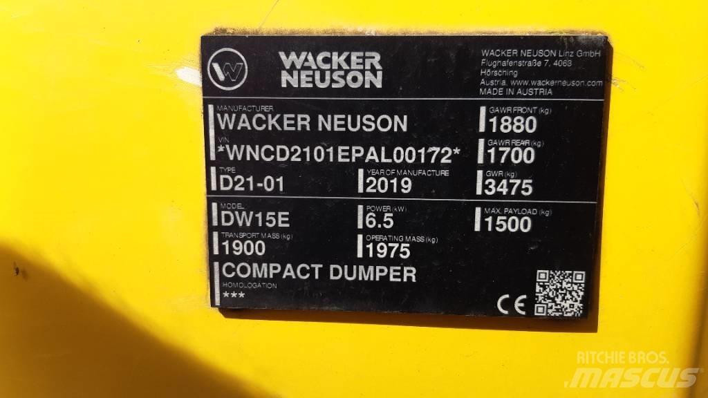 Wacker Neuson DW15e Minidumpperit