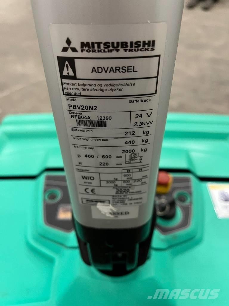 Mitsubishi PBV20N2 Käyden ajettavat pinoamistrukit