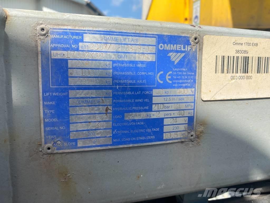 Omme 1700 EBX Hinattavat henkilönostimet
