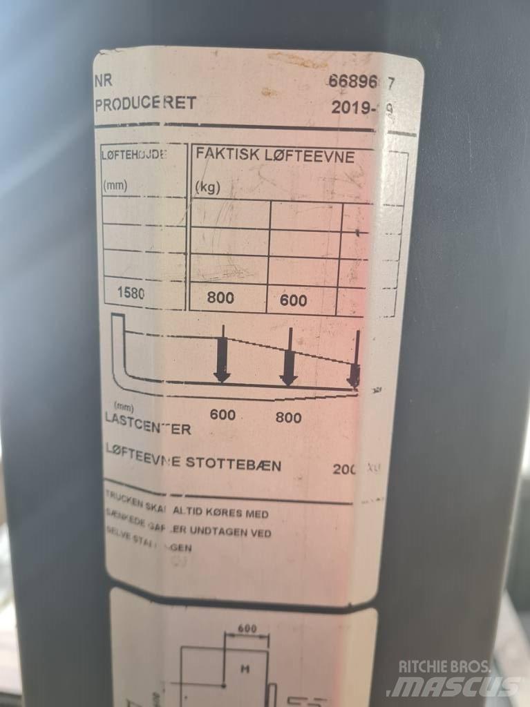 Toyota SWE080L Käyden ajettavat pinoamistrukit