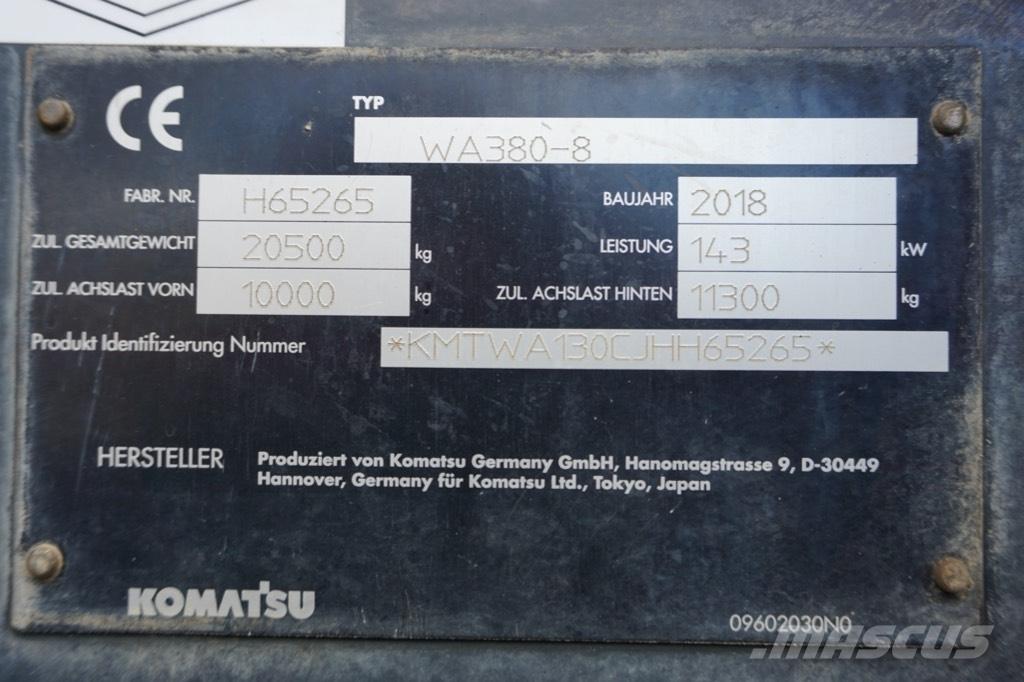 Komatsu WA 380-8 Pyöräkuormaajat