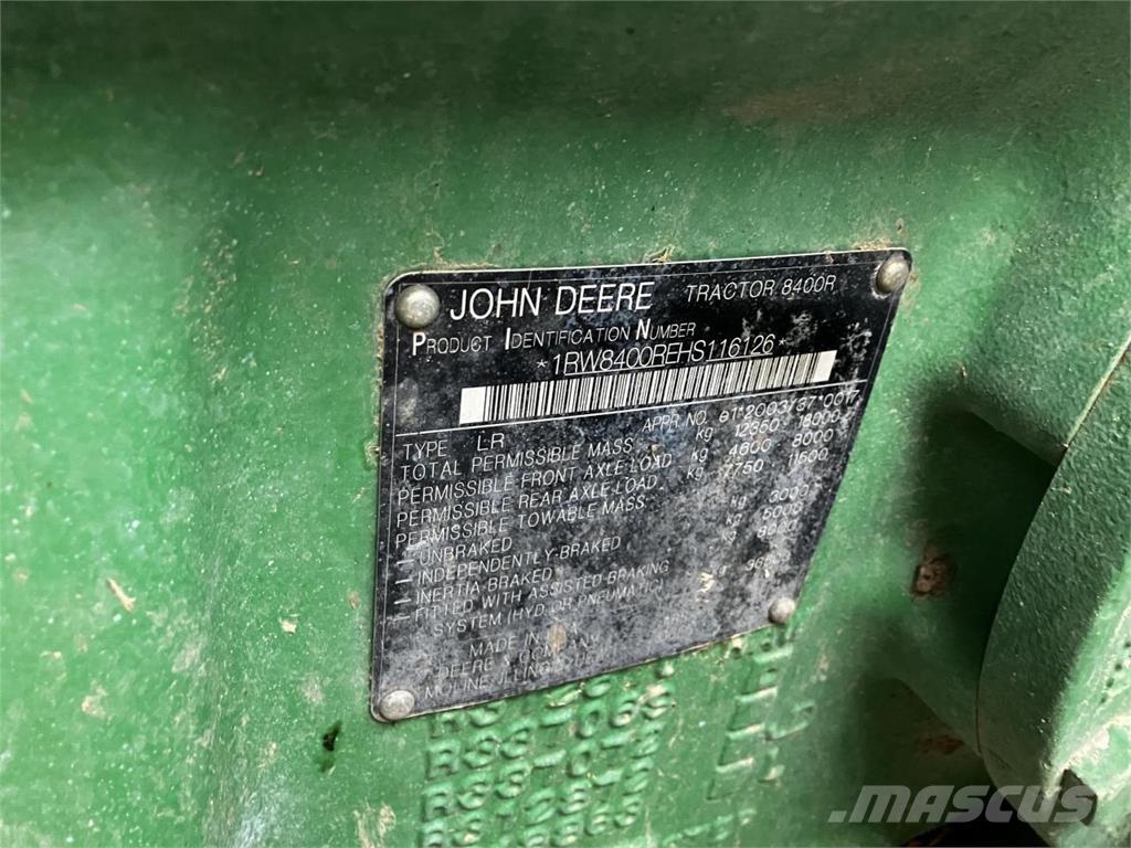 John Deere 8400R Traktorit