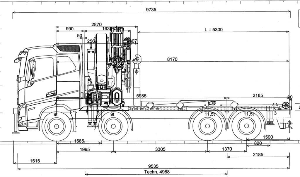 Volvo FH 540 8X4 Nosturiautot