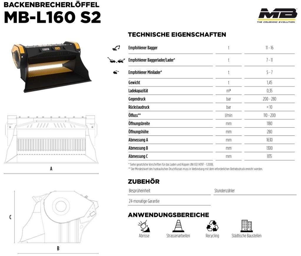 MB Crusher L 160 S2 Iskuvasarat