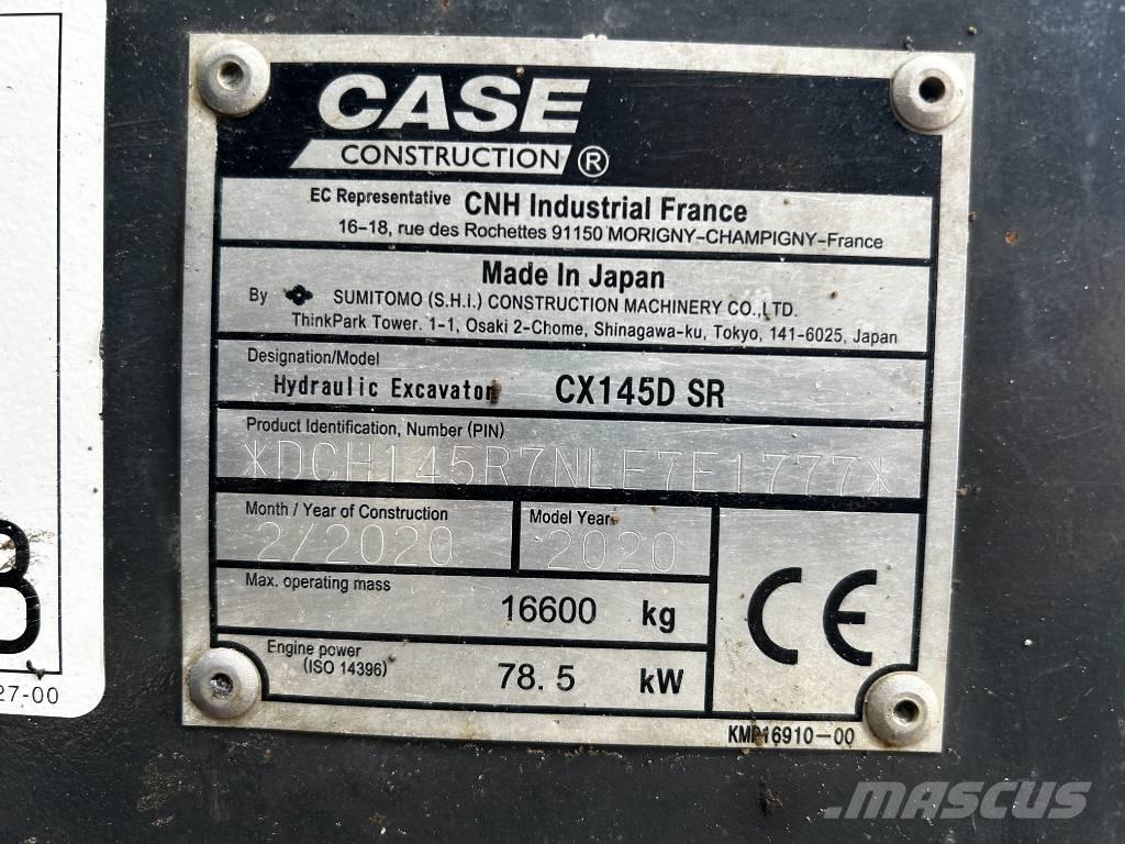 CASE CX 145 D SR Telakaivukoneet