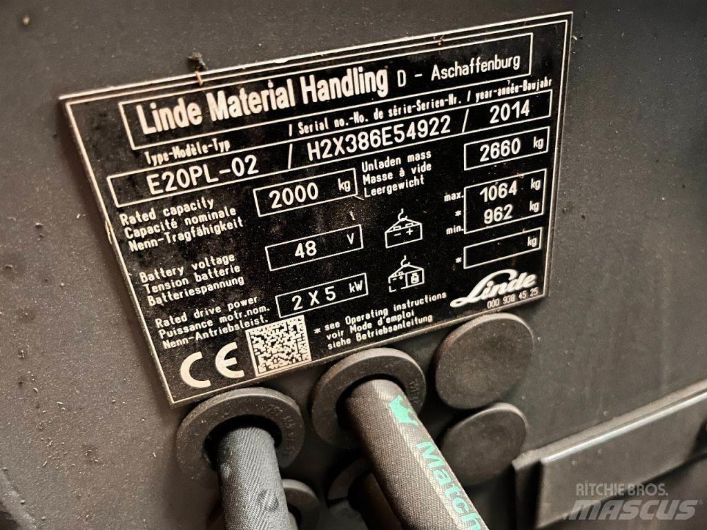 Linde E20PL-02 Sähkötrukit