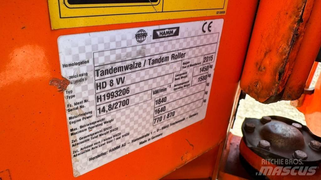 Hamm HD 8 VV Tandemjyrät
