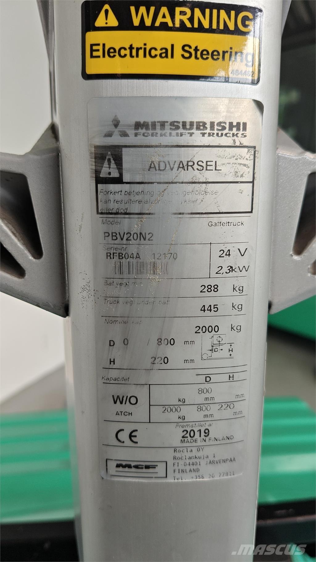 Mitsubishi PBV20N2 Lavatrukit