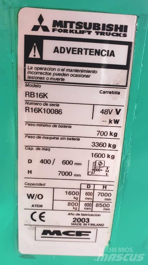 Mitsubishi RB16K Työntömastotrukit