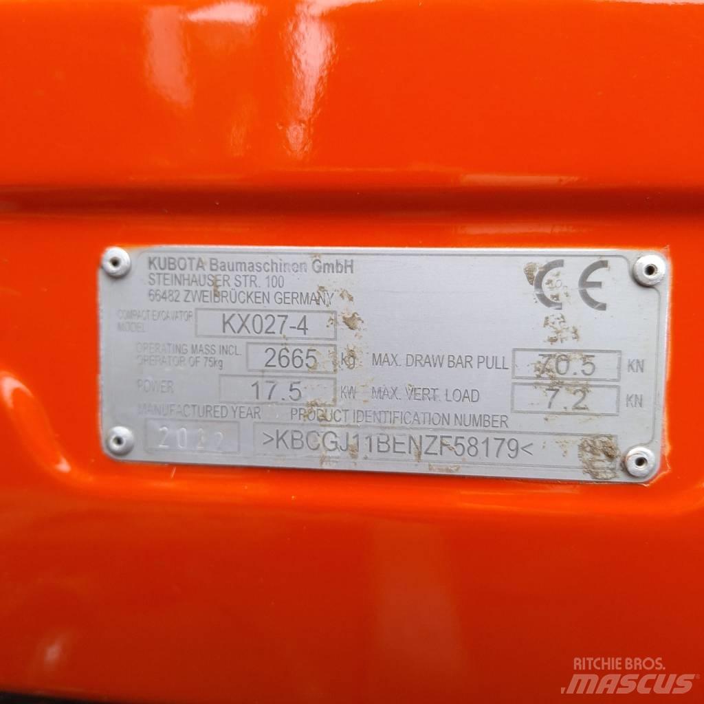 Kubota KX 027 Minikaivukoneet < 7t