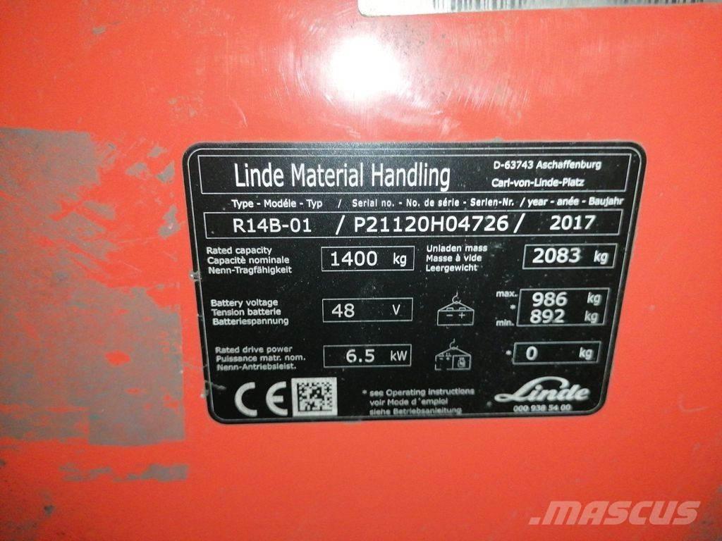 Linde R14B-01 Työntömastotrukit