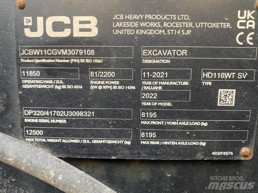 JCB 110 W Pyöräkaivukoneet