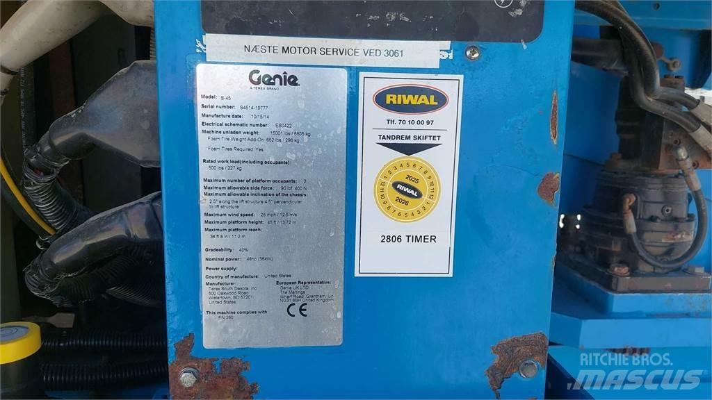 Genie S45 Teleskooppipuominostimet