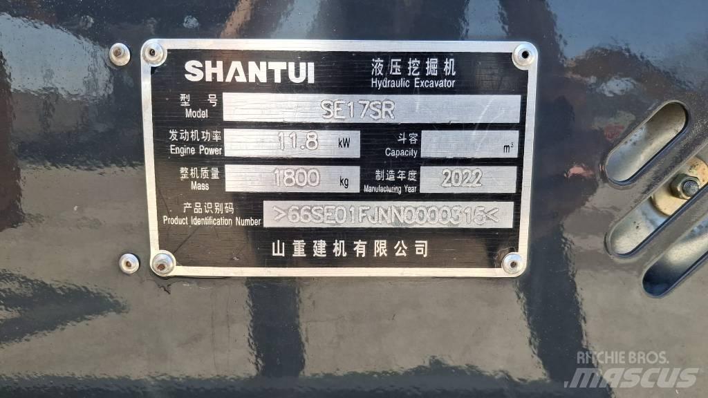 Shantui SE 17 SR Minikaivukoneet < 7t