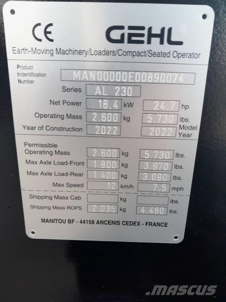 Gehl AL230 Yleiskuormaajat