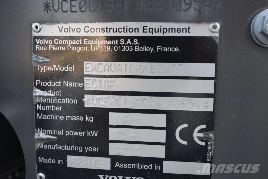 Volvo EC 18 E Minikaivukoneet < 7t