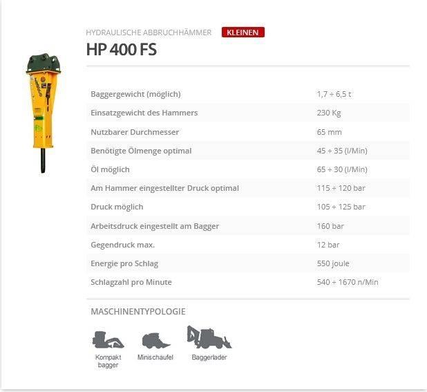 Indeco HP 400 FS Iskuvasarat