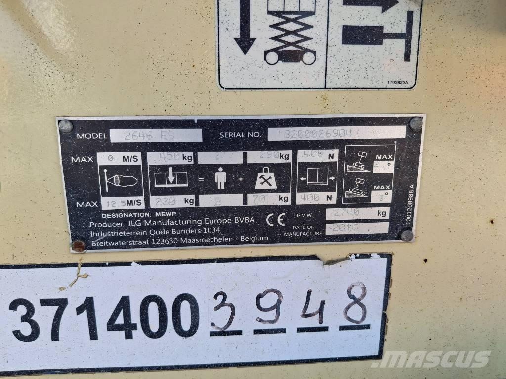 JLG 2646ES Saksilavat