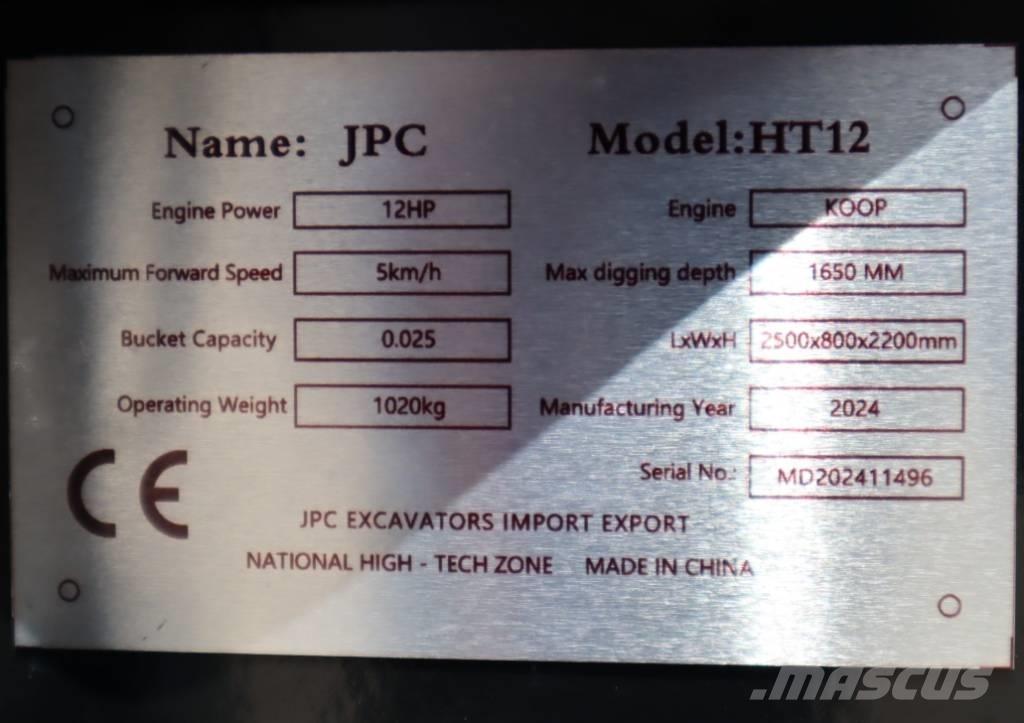 JPC HT 12 Minikaivukoneet < 7t