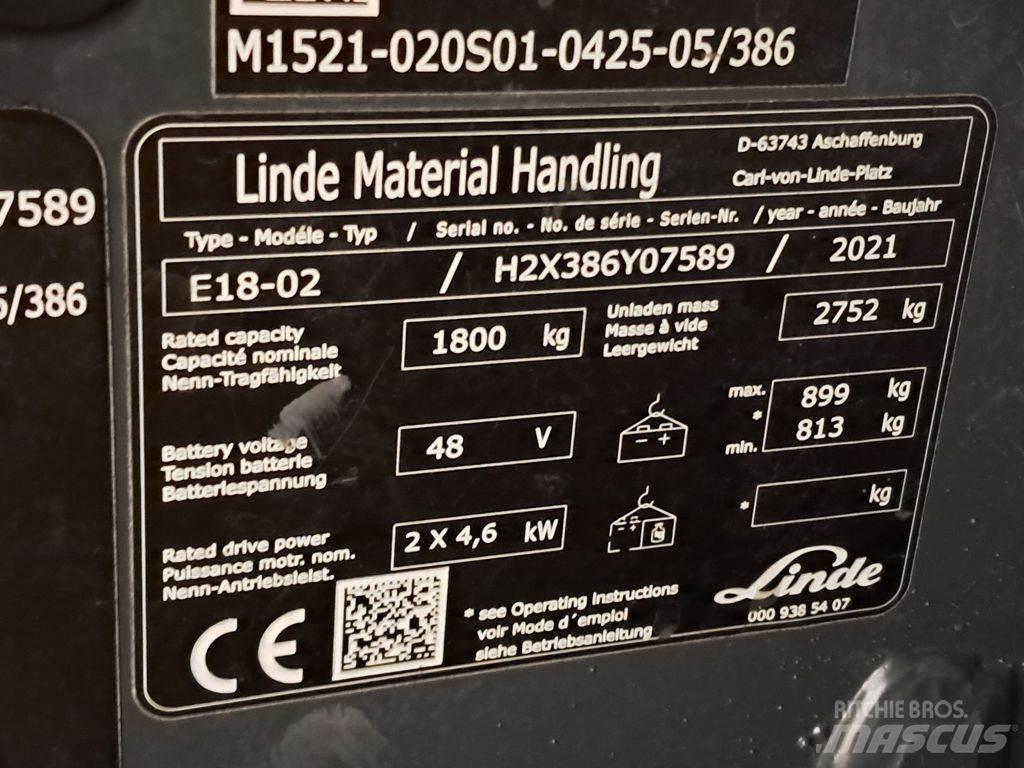 Linde E18-02 Sähkötrukit