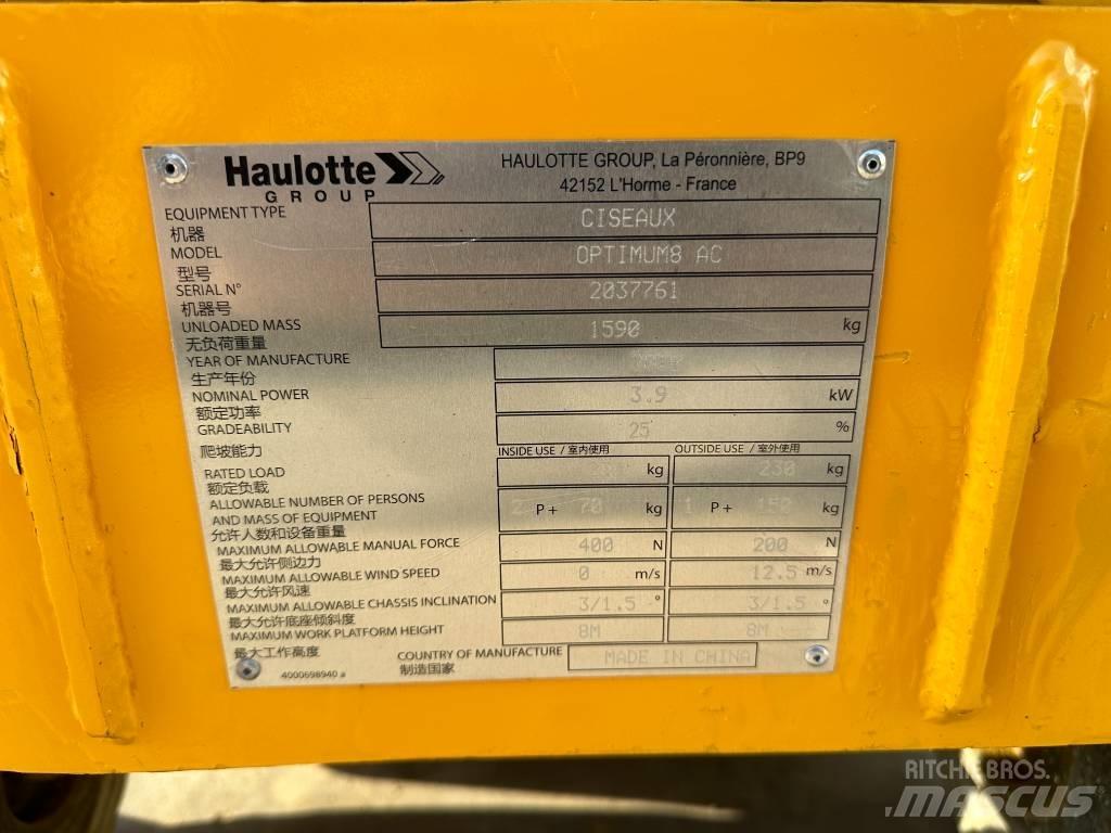 Haulotte OPTIMUM 8 Saksilavat