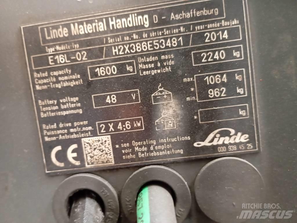 Linde E 16 Sähkötrukit
