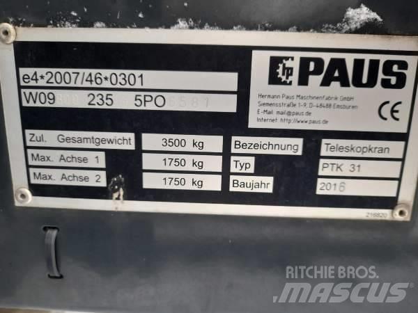 Paus PTK 31 Muut nostokoneet