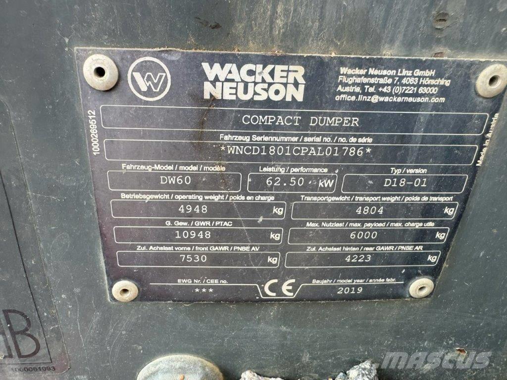 Wacker Neuson DW 60 Minidumpperit
