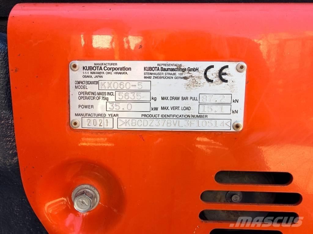 Kubota KX060-5 GLS2 Minikaivukoneet < 7t