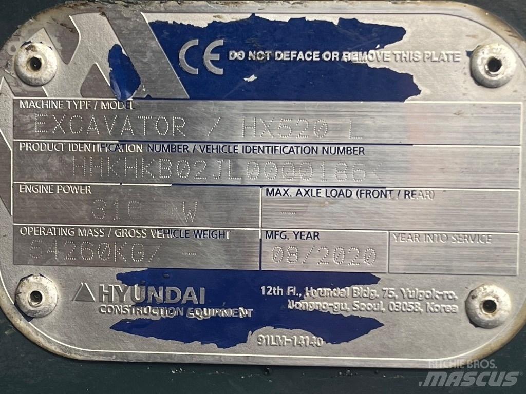 Hyundai HX 520 L Telakaivukoneet