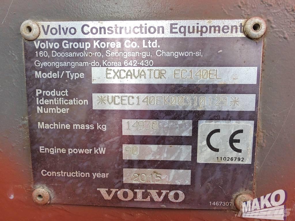 Volvo EC 140 EL Telakaivukoneet